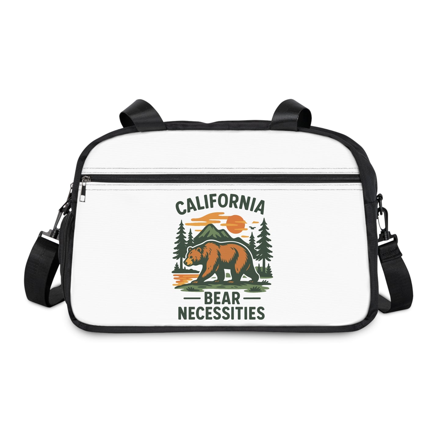California Bear Necessities Fitness Handbag, Gym Bag, Travel Bag, Workout Tote, Outdoor Essentials