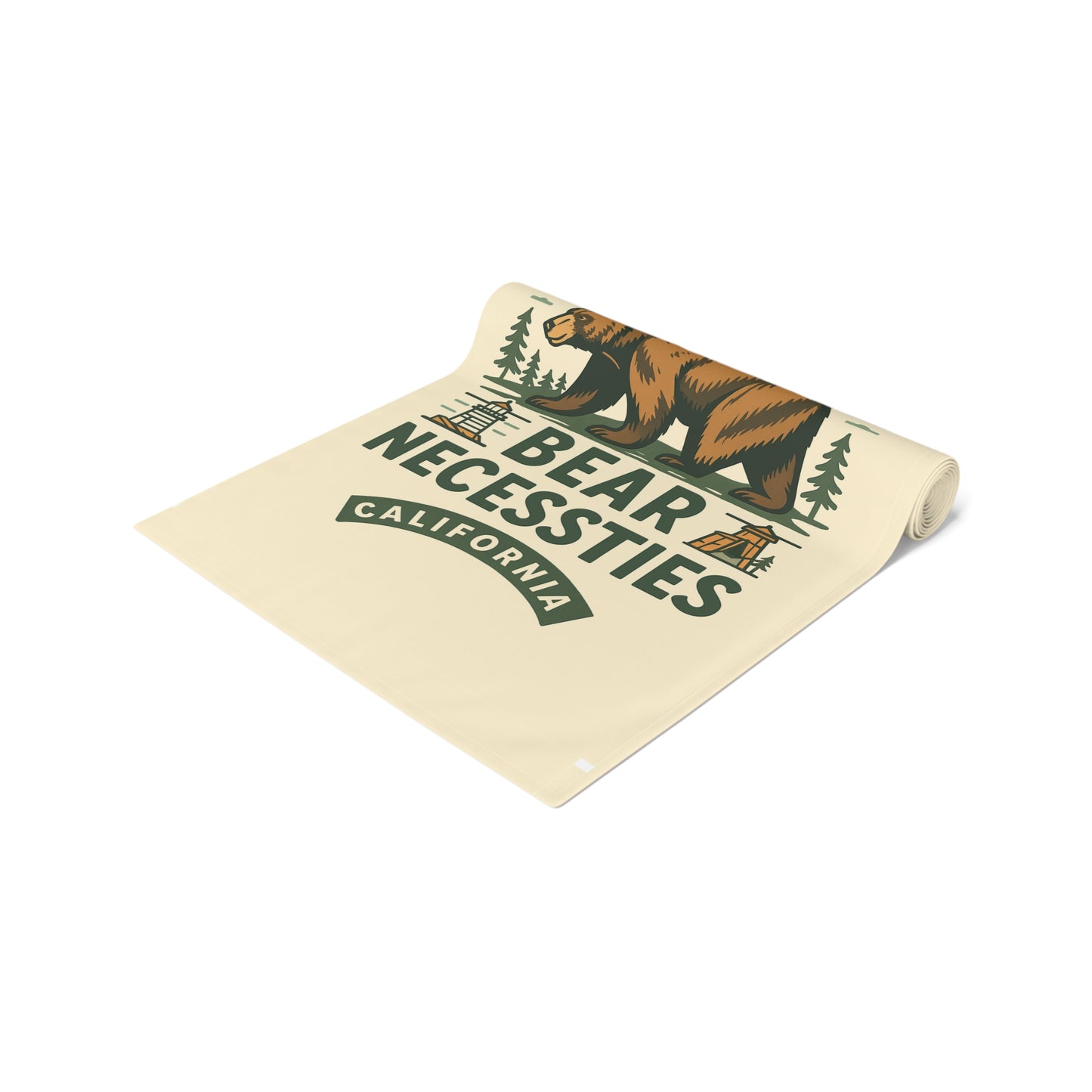 California Bear Necessities Table Runner | Rustic Home Decor, Dining Table Accent, Gift for Nature Lovers, Farmhouse Style