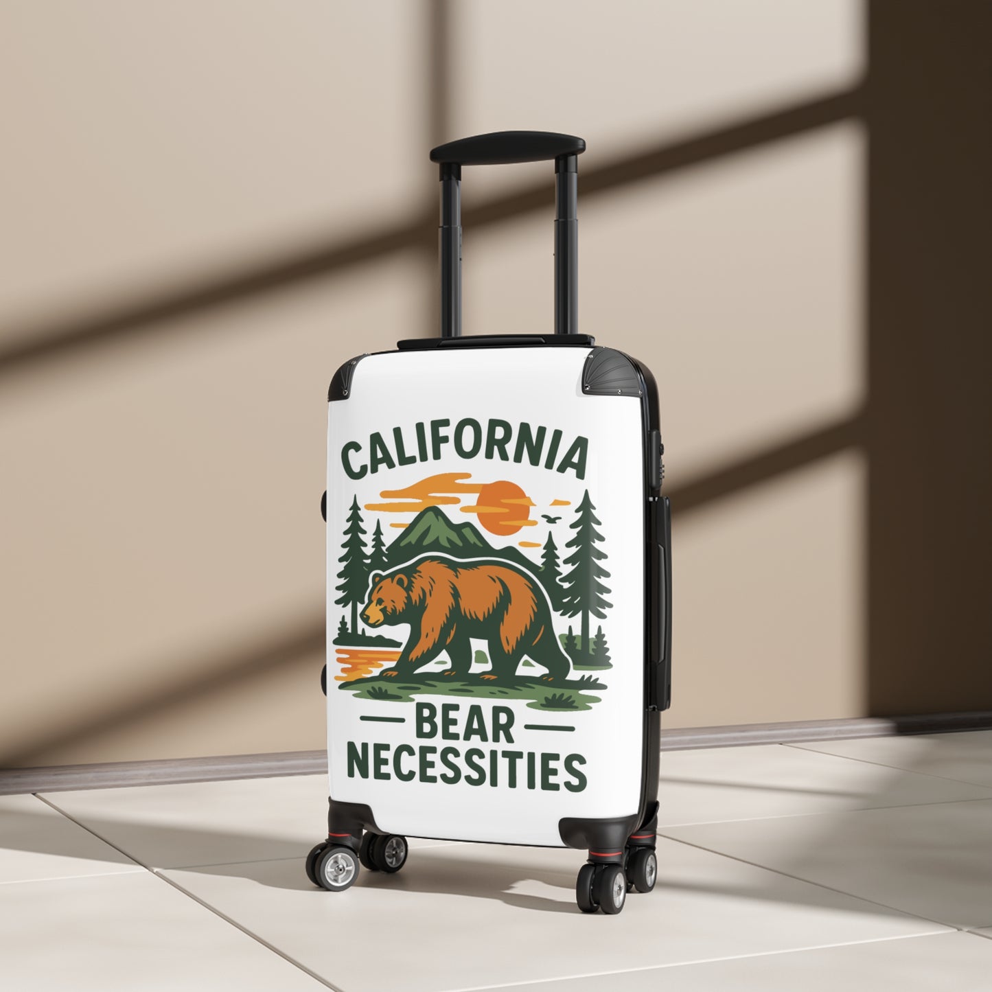 California Bear Necessities Suitcase - Travel Luggage for Adventure Seekers, Gift for Nature Lovers, Vacation Essentials, Stylish [...]