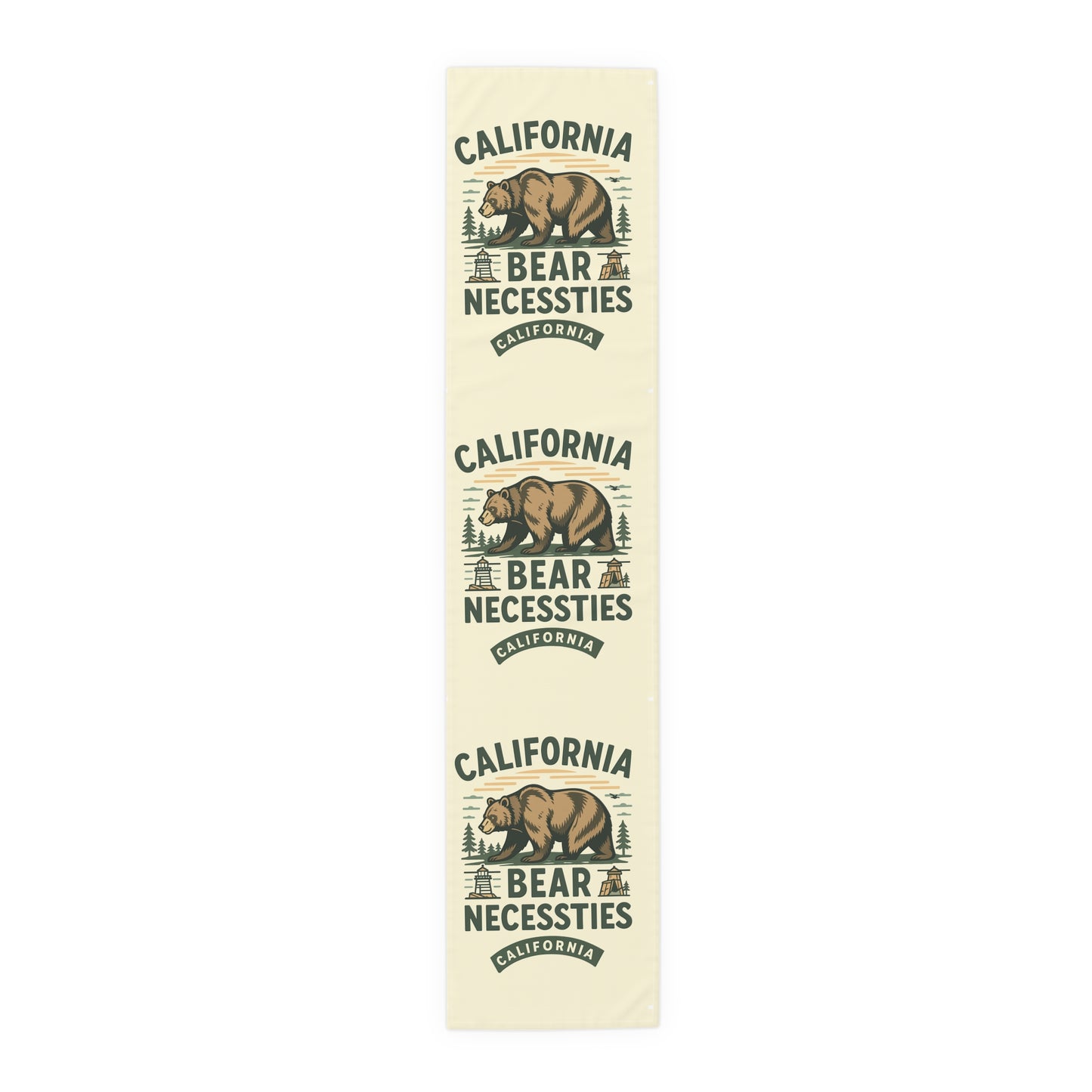 California Bear Necessities Table Runner | Rustic Home Decor, Dining Table Accent, Gift for Nature Lovers, Farmhouse Style