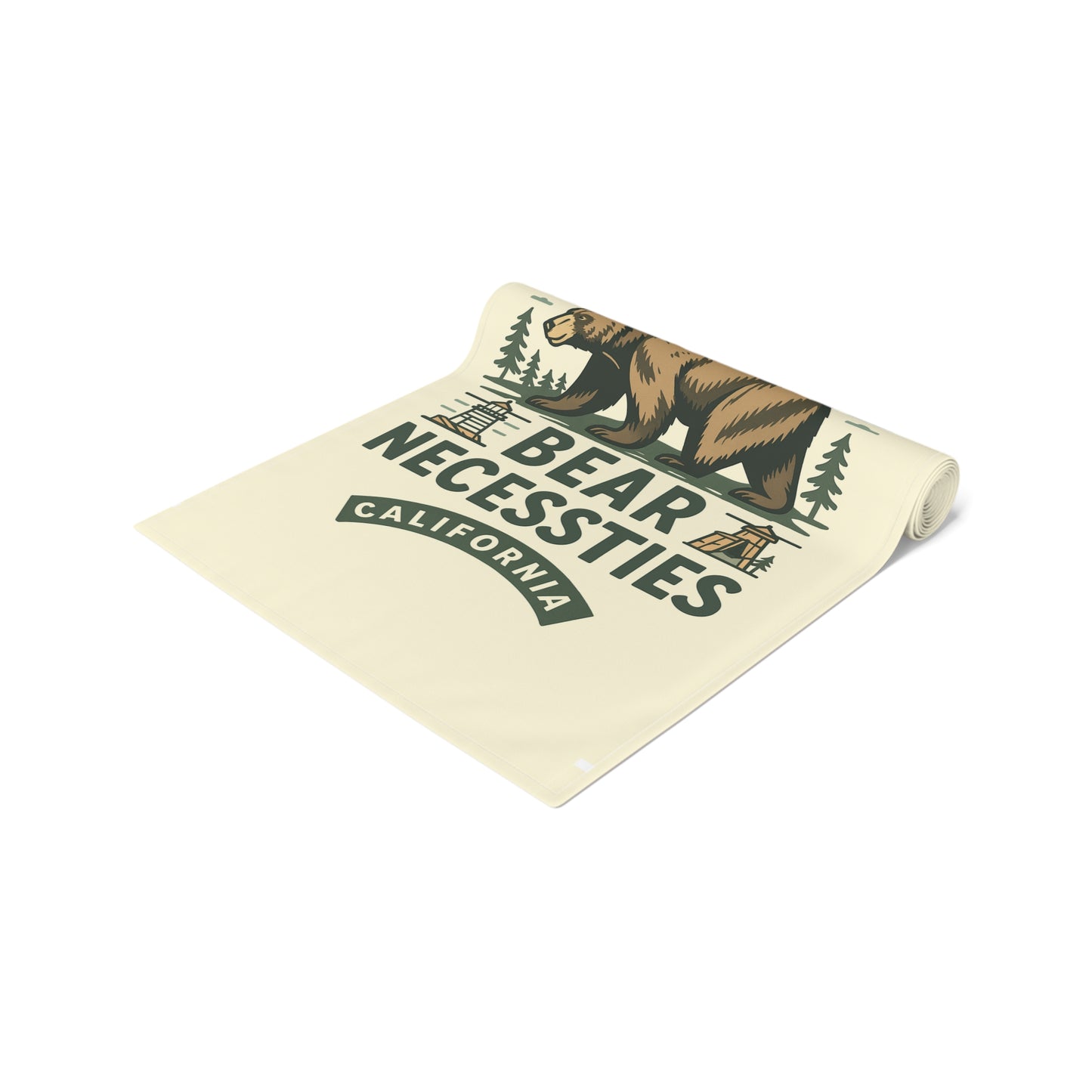 California Bear Necessities Table Runner | Rustic Home Decor, Dining Table Accent, Gift for Nature Lovers, Farmhouse Style