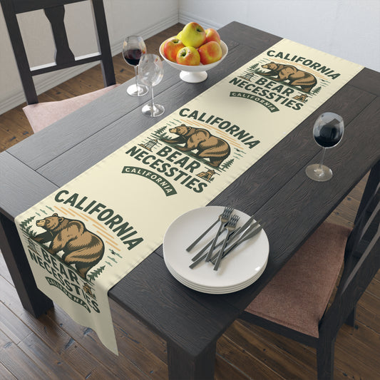 California Bear Necessities Table Runner | Rustic Home Decor, Dining Table Accent, Gift for Nature Lovers, Farmhouse Style